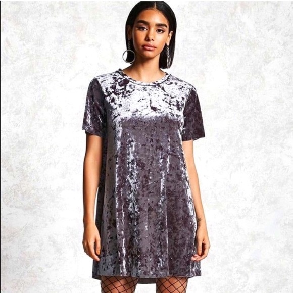 Forever 21 Dresses & Skirts - Forever 21 Velvet T-shirt Dress